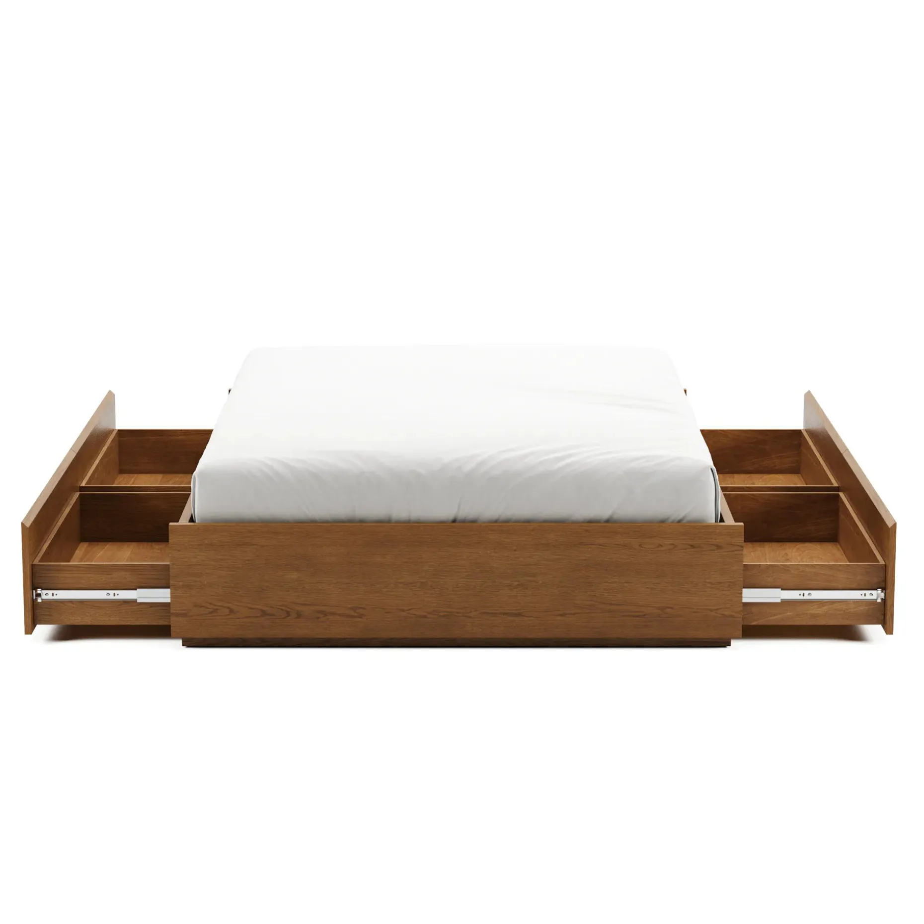Leif Full Platform Storage Bed - Smoked Oak