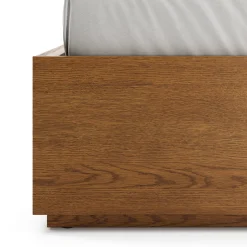 Leif Full Platform Storage Bed - Smoked Oak