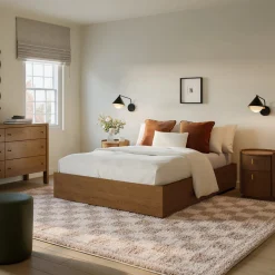 Leif Full Platform Storage Bed - Smoked Oak