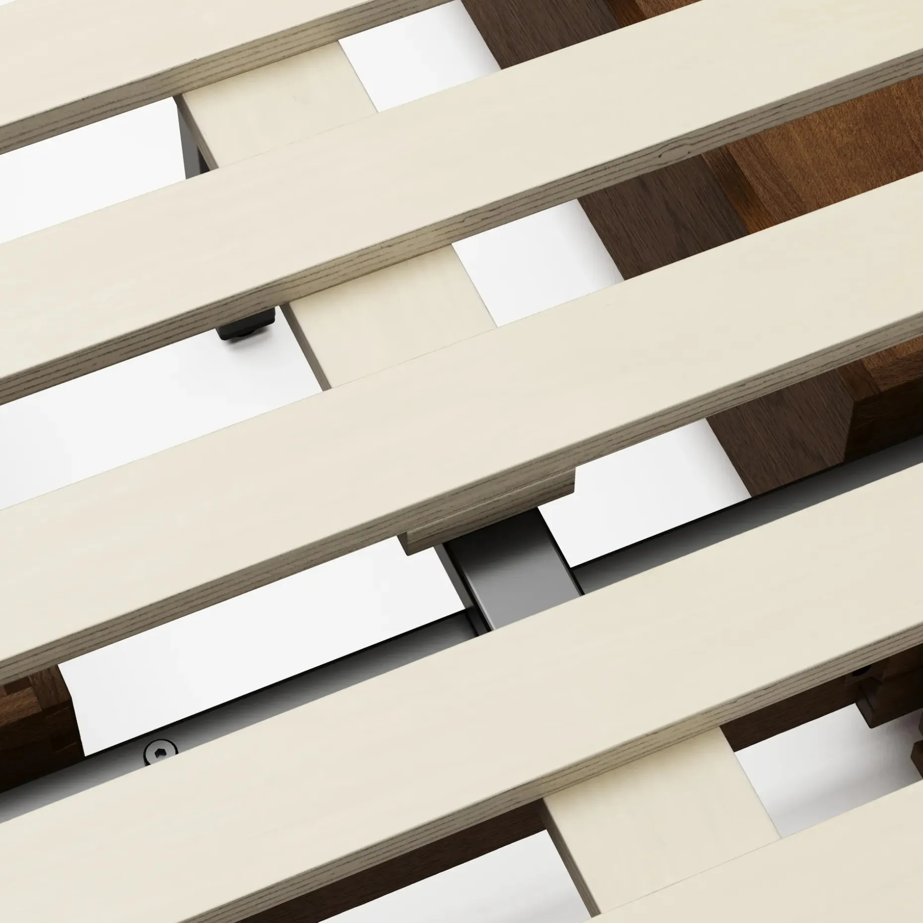 Leif Full Platform Storage Bed - Smoked Oak