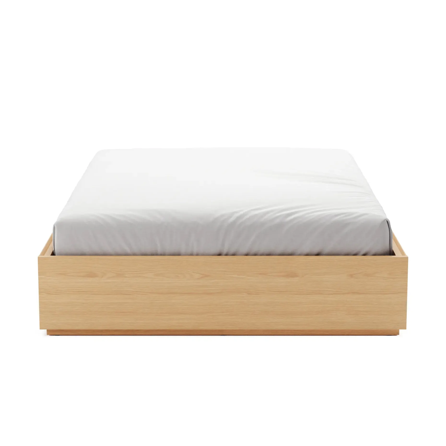 Leif Full Platform Storage Bed - White Oak