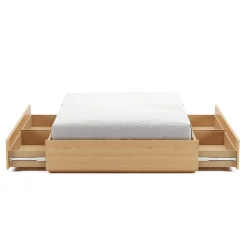 Leif Full Platform Storage Bed - White Oak