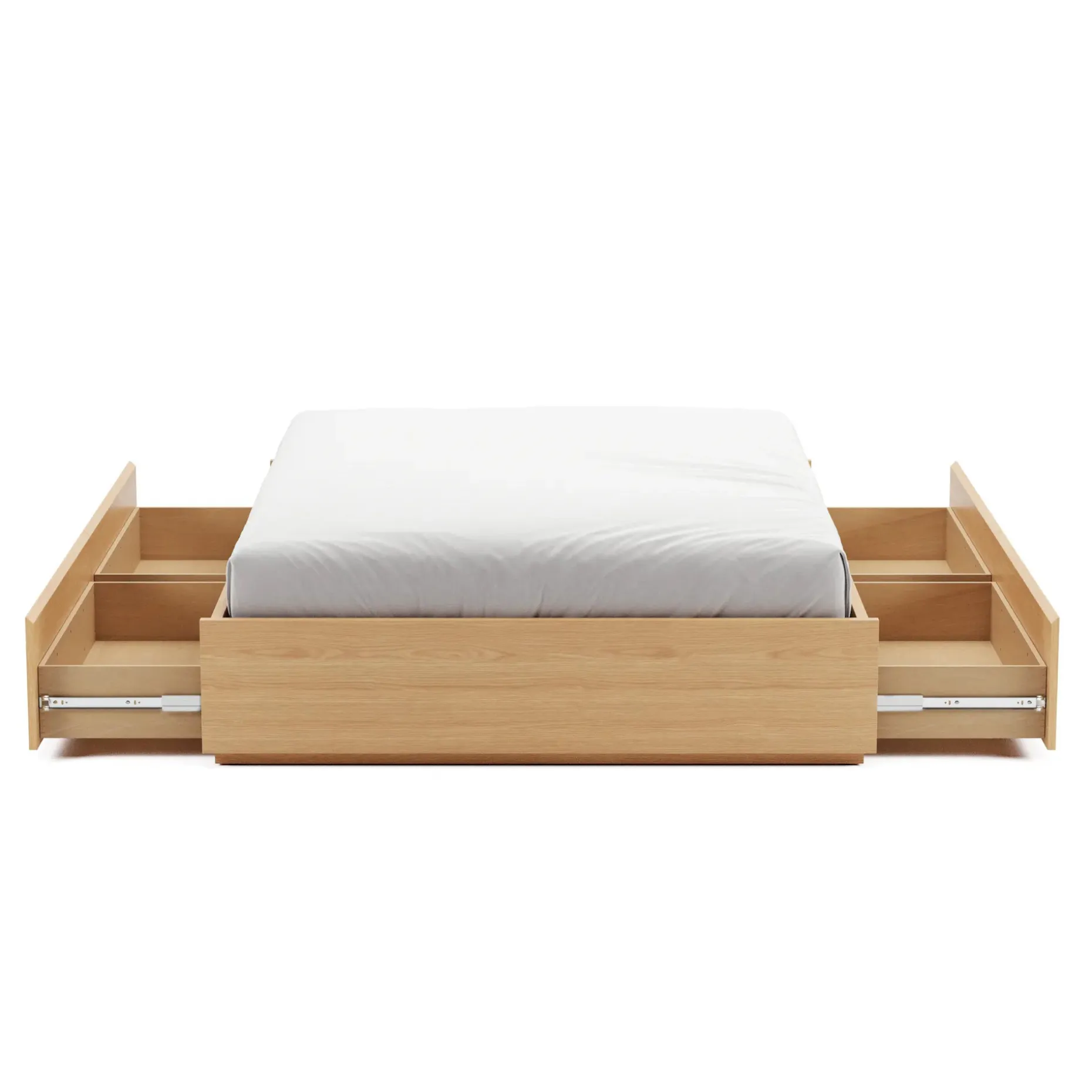 Leif Full Platform Storage Bed - White Oak