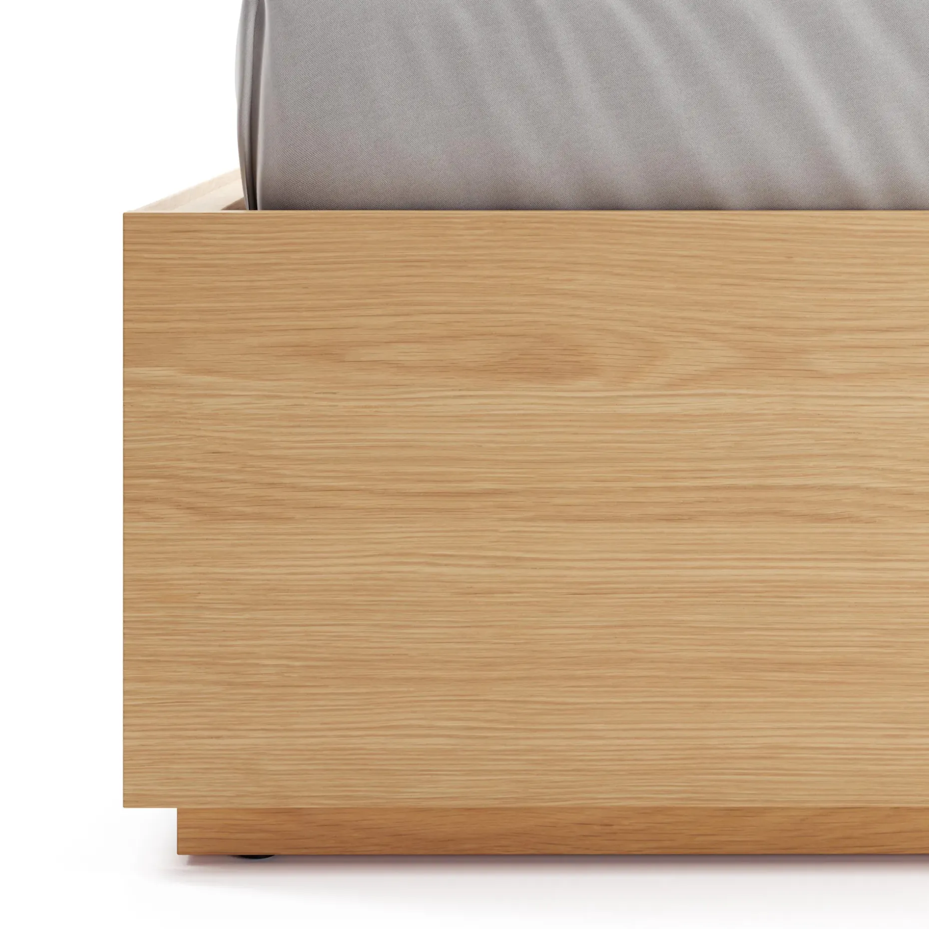 Leif Full Platform Storage Bed - White Oak