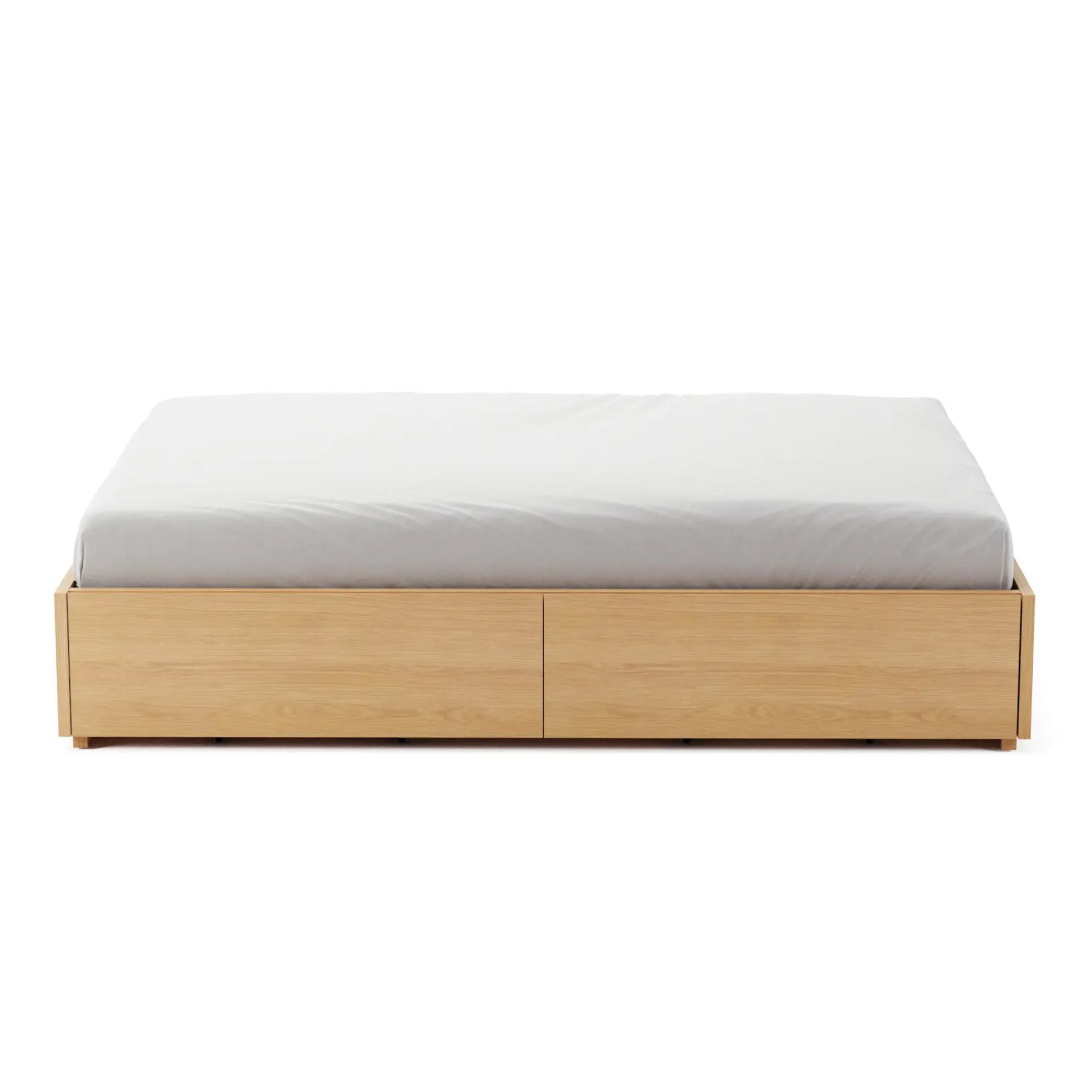 Leif Full Platform Storage Bed - White Oak