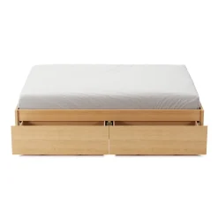 Leif Full Platform Storage Bed - White Oak