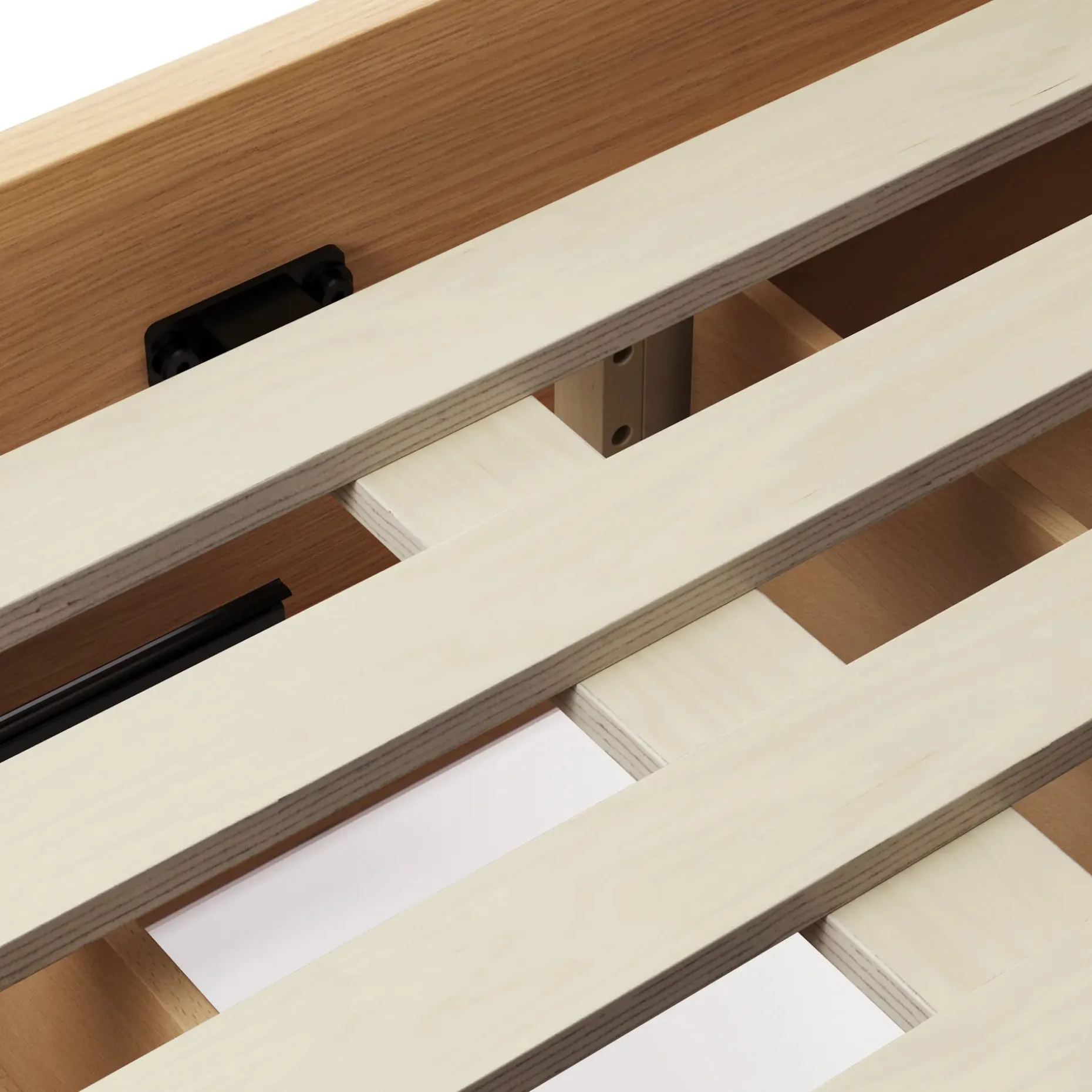 Leif Full Platform Storage Bed - White Oak