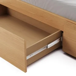 Leif Full Platform Storage Bed - White Oak