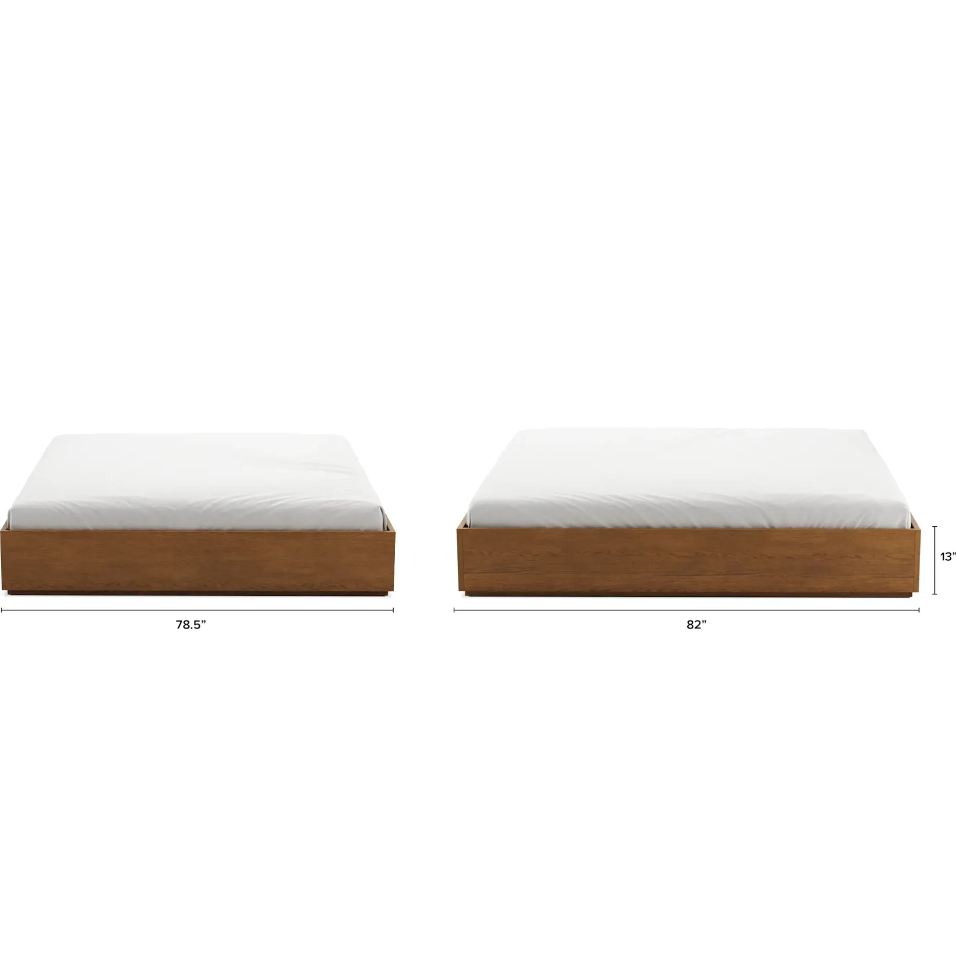 Leif King Platform Bed - Smoked Oak