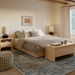 Leif King Platform Bed - White Oak