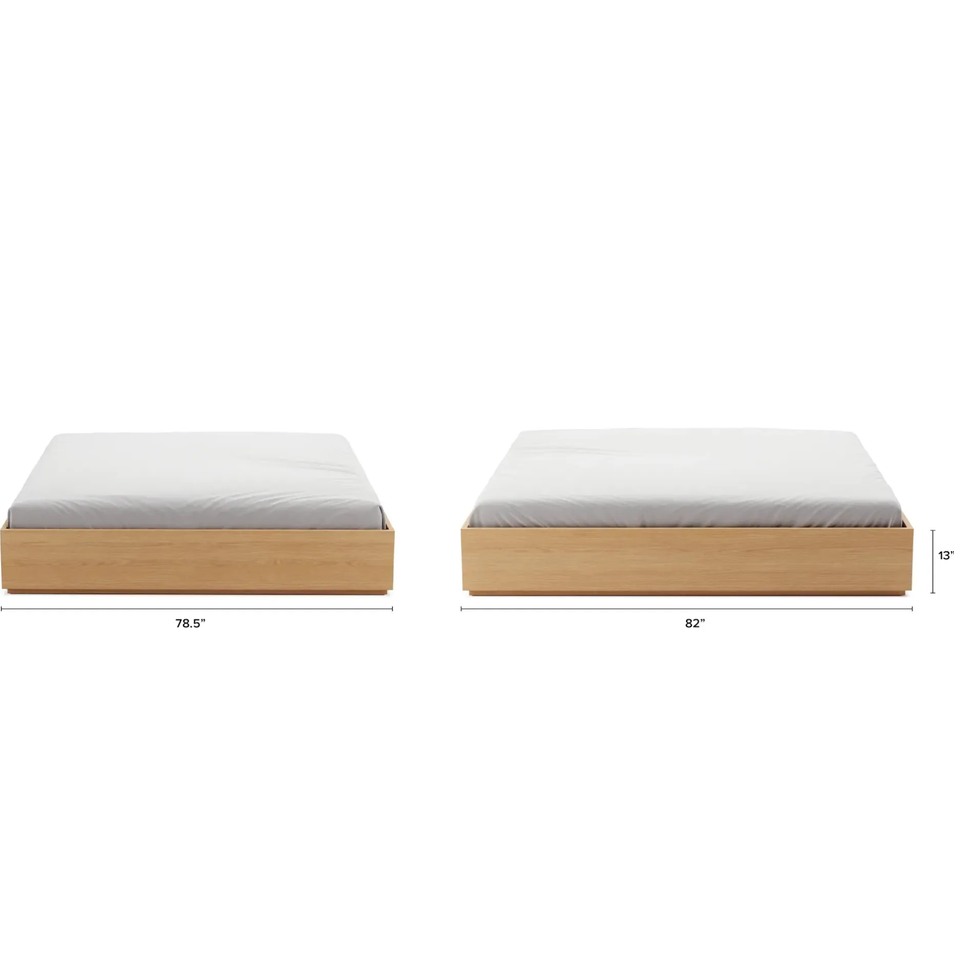 Leif King Platform Bed - White Oak