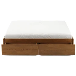 Leif King Platform Storage Bed - Smoked Oak