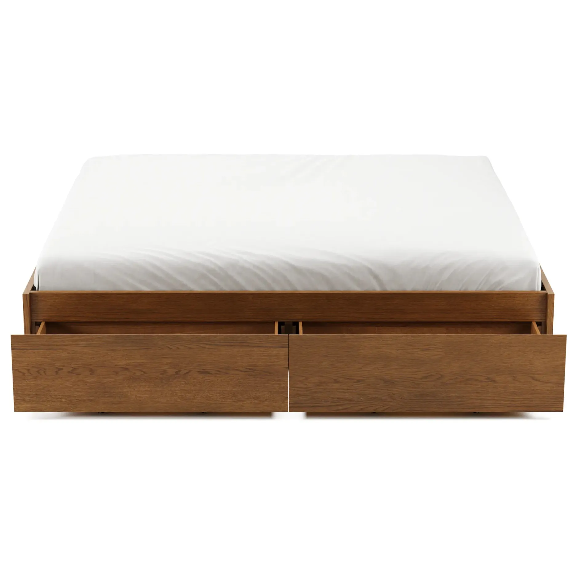 Leif King Platform Storage Bed - Smoked Oak