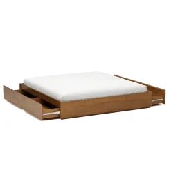 Leif King Platform Storage Bed - Smoked Oak