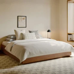 Leif King Platform Storage Bed - Smoked Oak