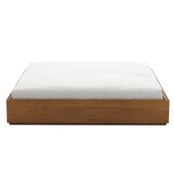 Leif King Platform Storage Bed - Smoked Oak