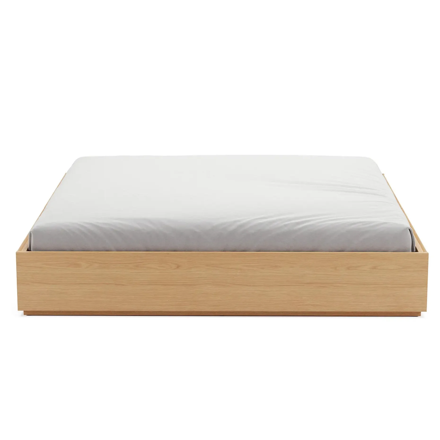 Leif King Platform Storage Bed - White Oak