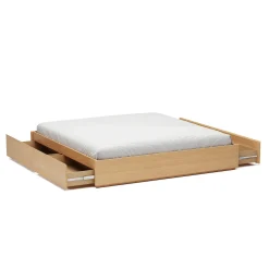 Leif King Platform Storage Bed - White Oak