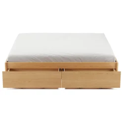 Leif King Platform Storage Bed - White Oak