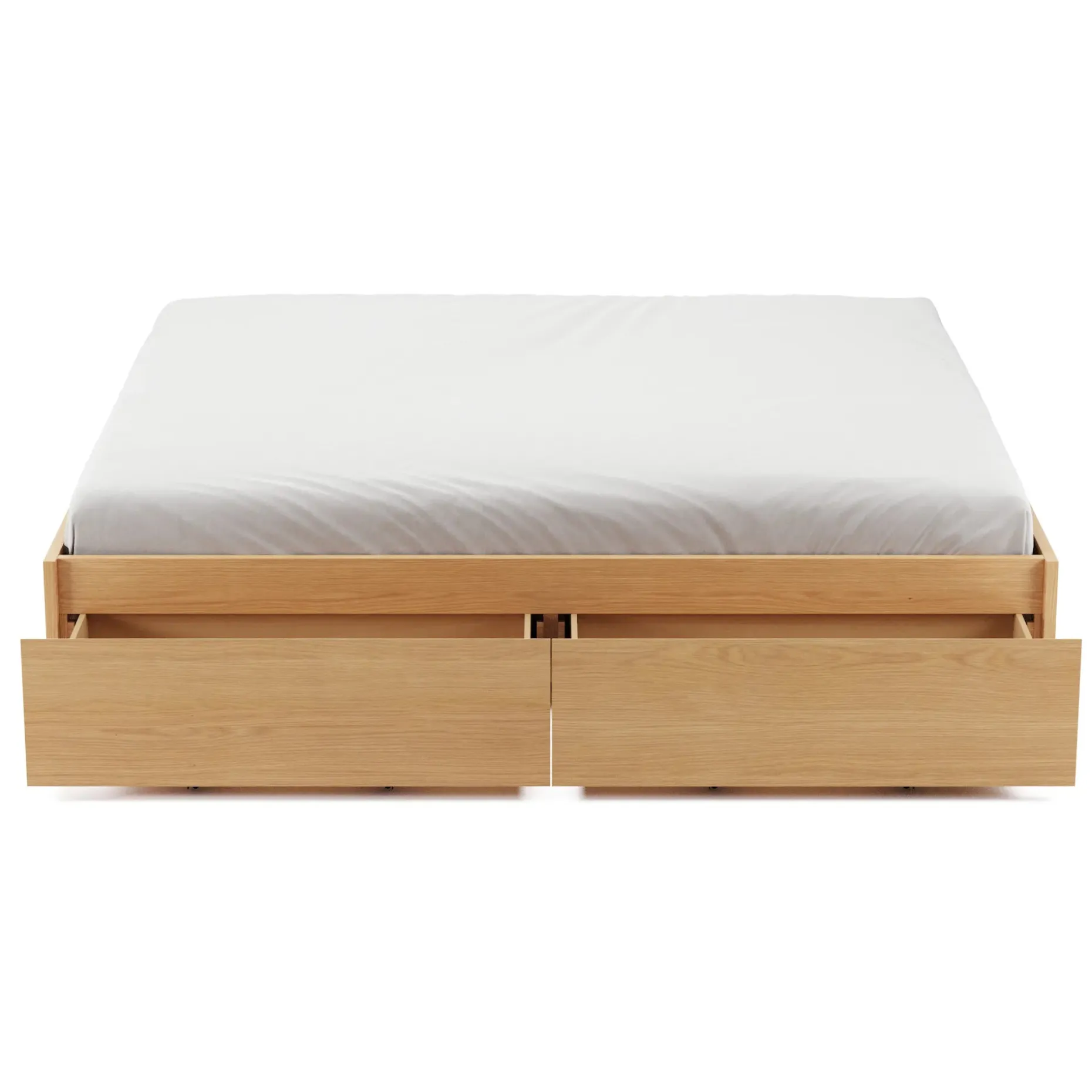 Leif King Platform Storage Bed - White Oak
