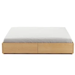 Leif King Platform Storage Bed - White Oak