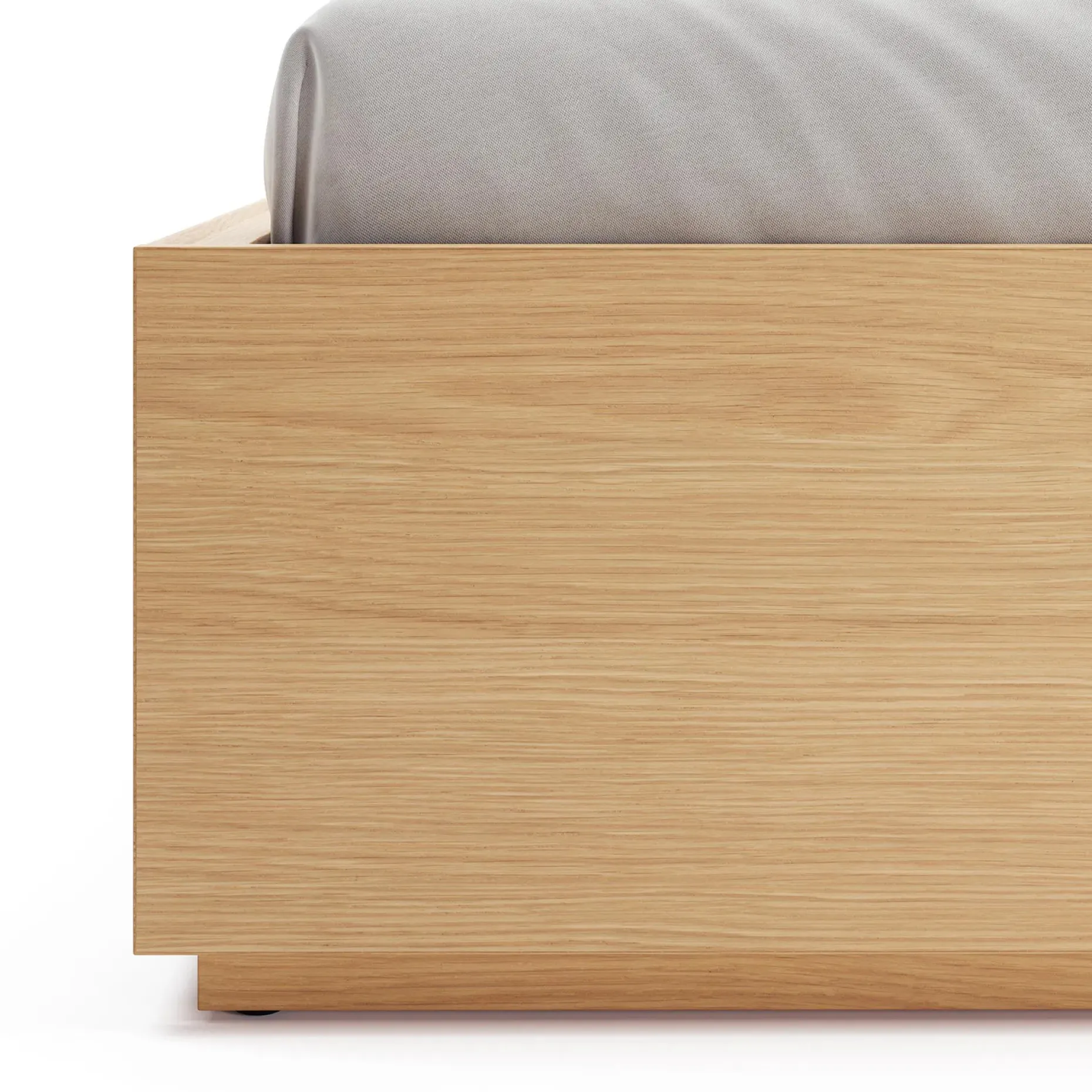 Leif King Platform Storage Bed - White Oak