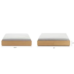 Leif King Platform Storage Bed - White Oak