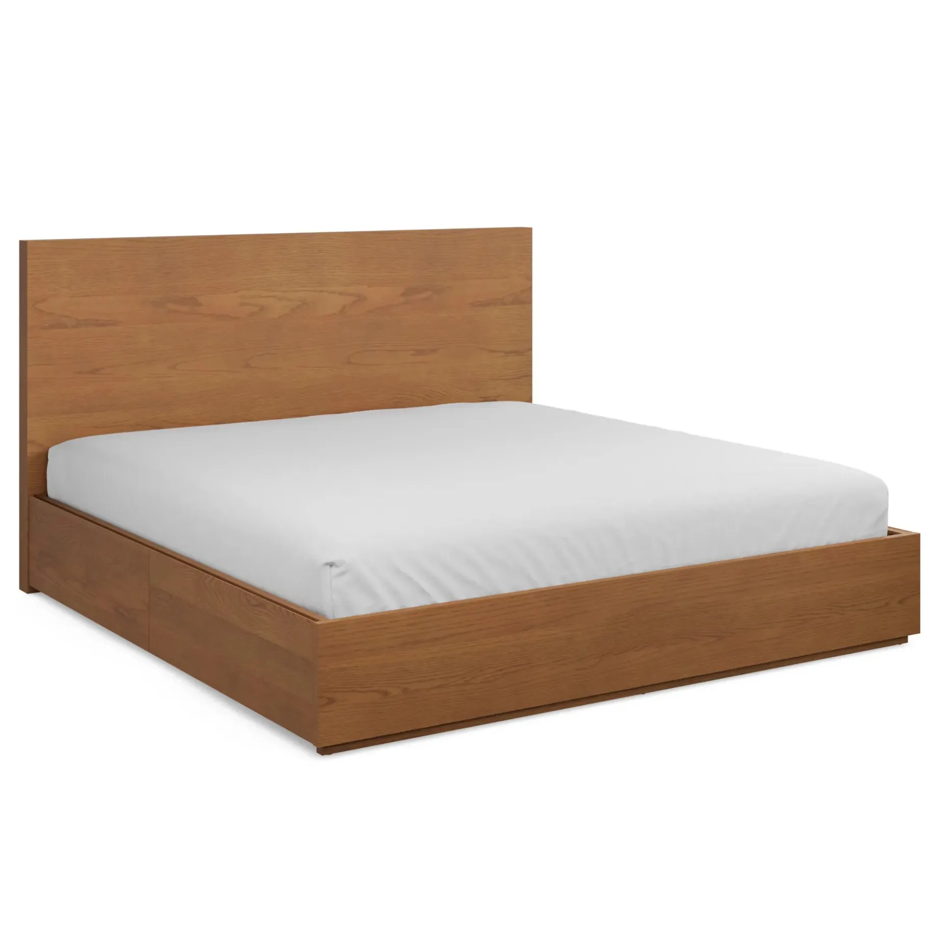 Leif King Storage Bed - Smoked Oak