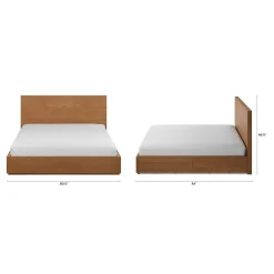 Leif King Storage Bed - Smoked Oak