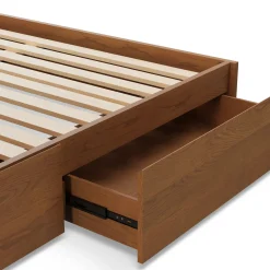 Leif King Storage Bed - Smoked Oak