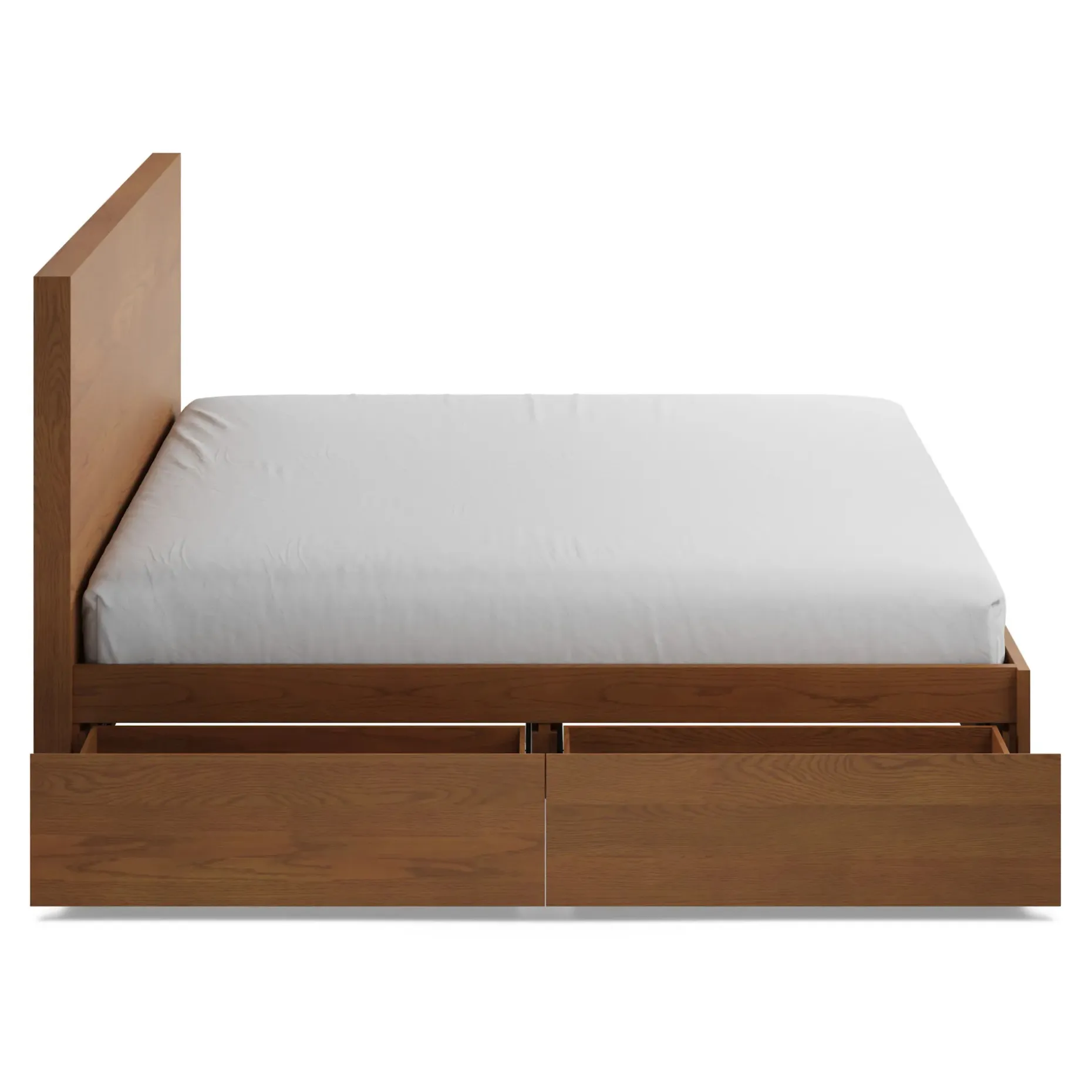 Leif King Storage Bed - Smoked Oak