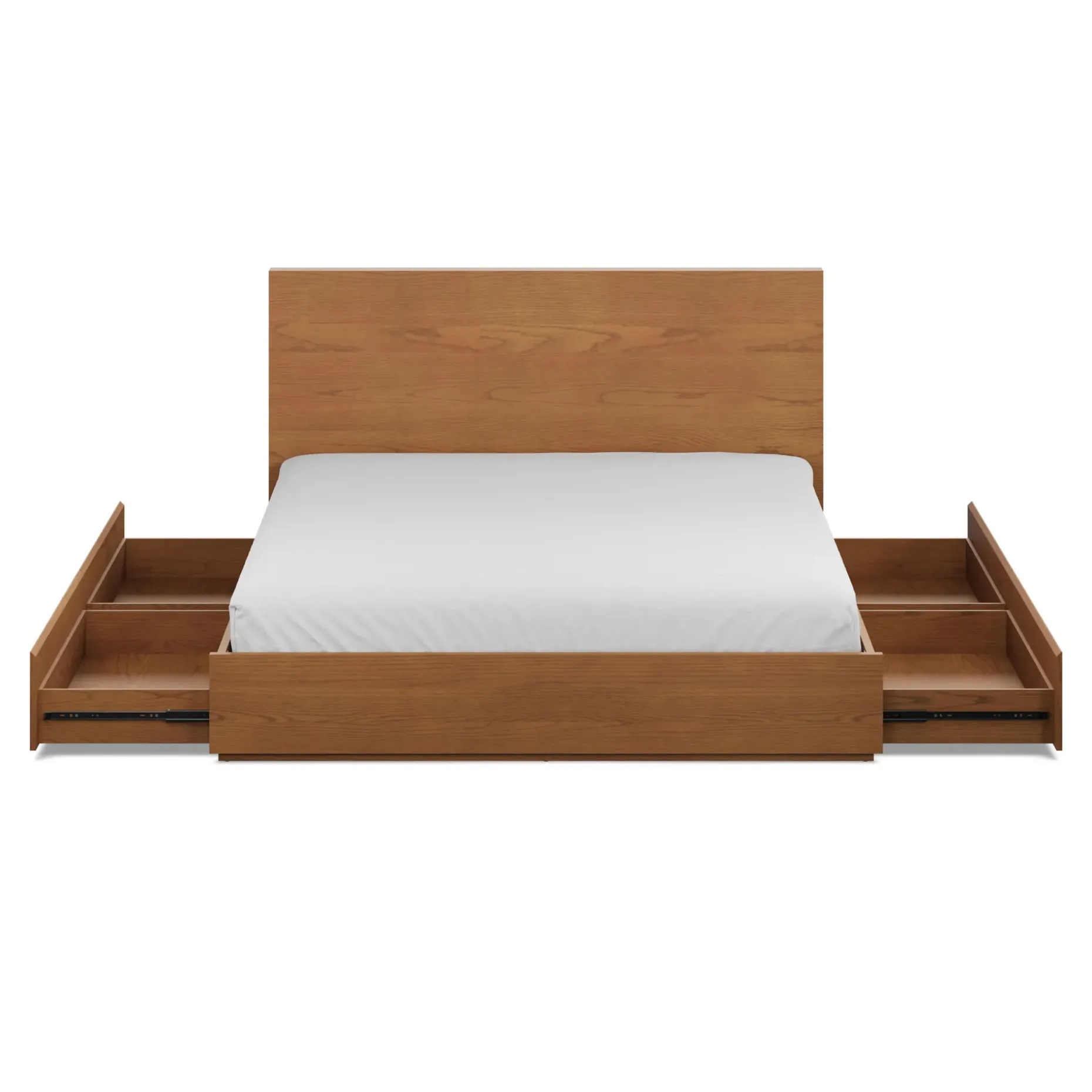 Leif King Storage Bed - Smoked Oak