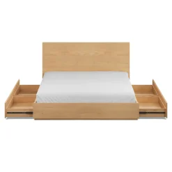 Leif King Storage Bed - White Oak