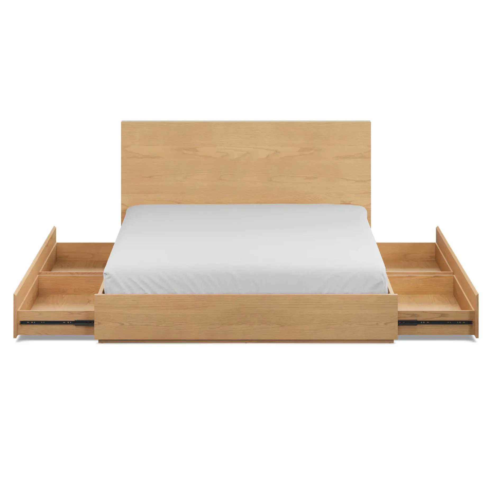 Leif King Storage Bed - White Oak