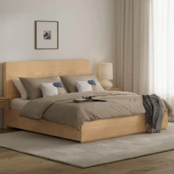 Leif King Storage Bed - White Oak