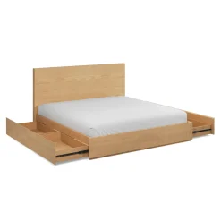Leif King Storage Bed - White Oak