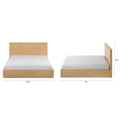 Leif King Storage Bed - White Oak