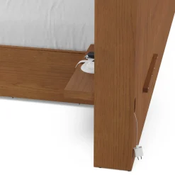 Leif King Storage Bed with Nightstands Set - Smoked Oak
