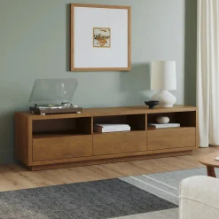 Leif 80" Media Unit - Smoked Oak