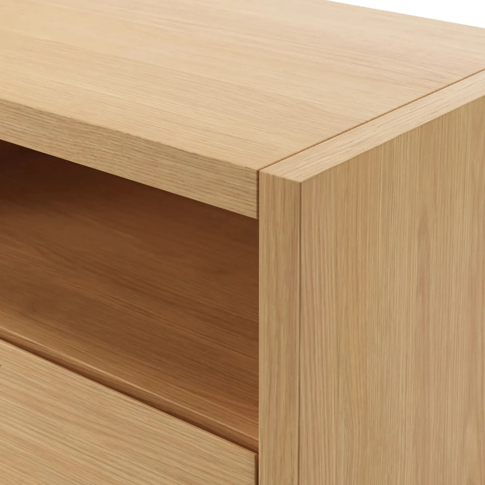 Leif 80" Media Unit - White Oak