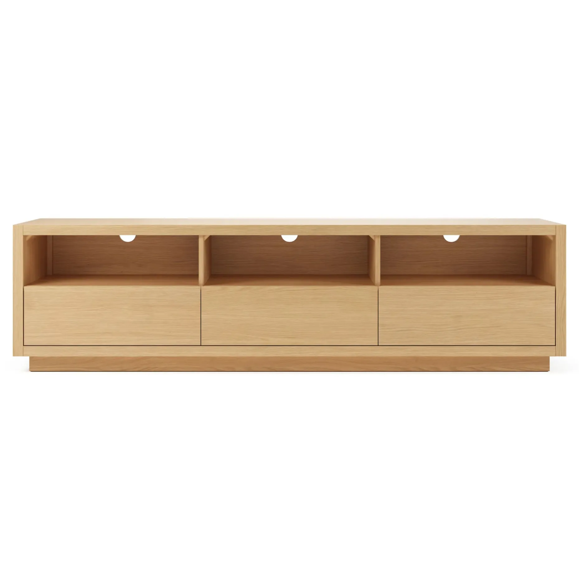 Leif 80" Media Unit - White Oak