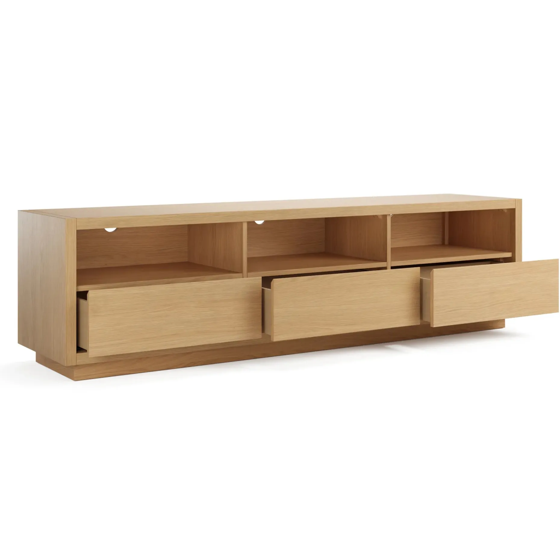 Leif 80" Media Unit - White Oak