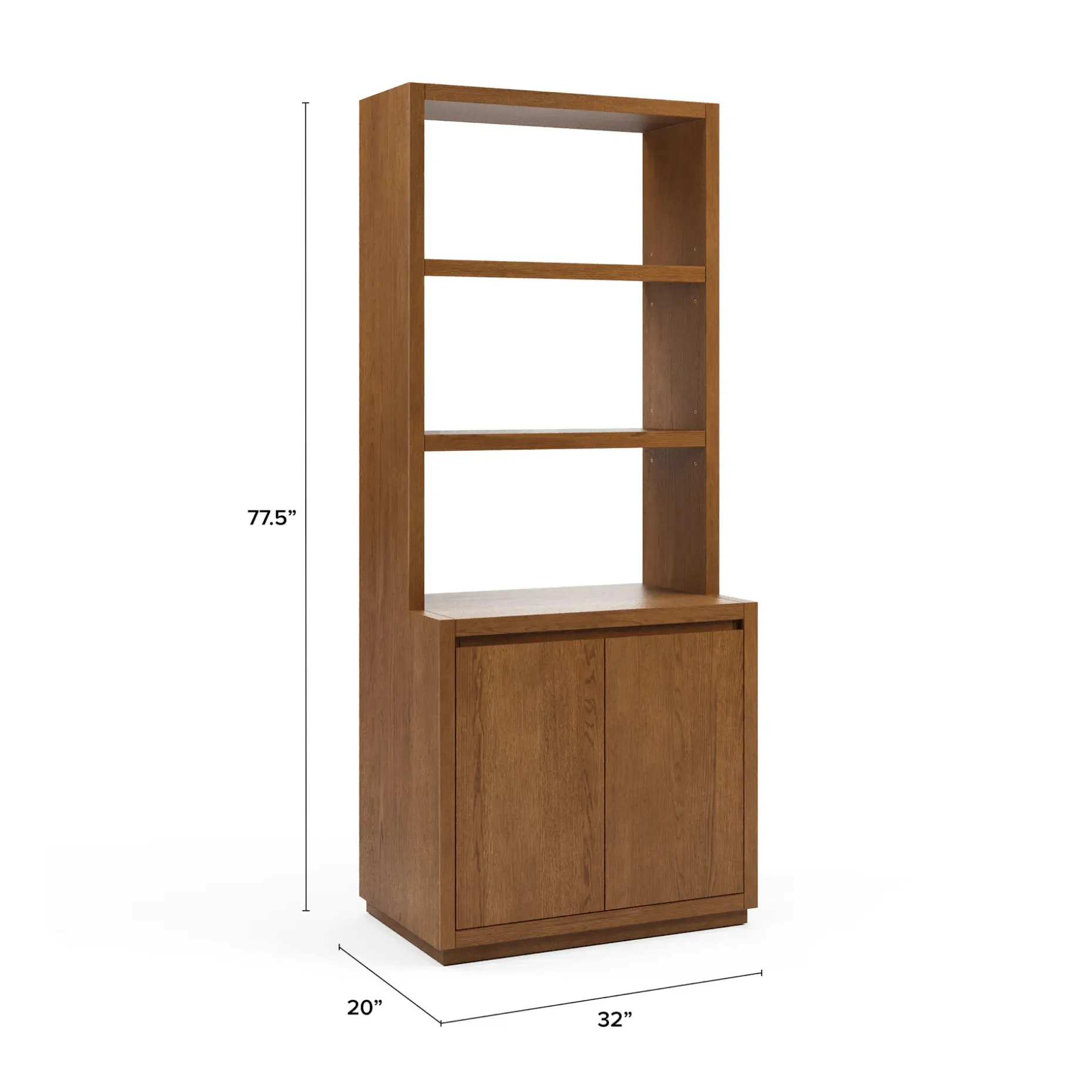 Leif 32" Modular Bookcase - Smoked Oak