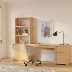 Leif 32" Modular Bookcase - White Oak
