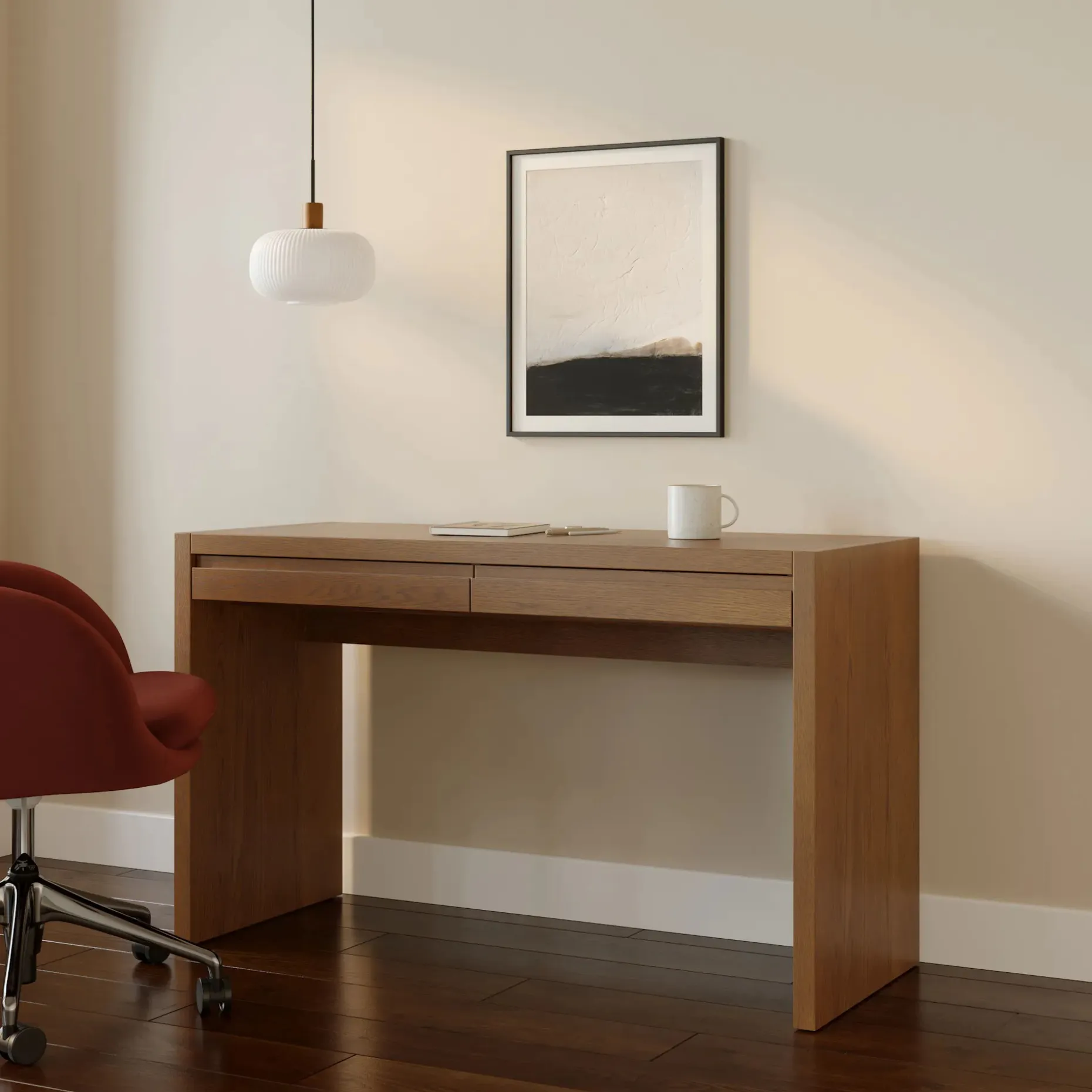 Leif 50" Modular Desk - Smoked Oak