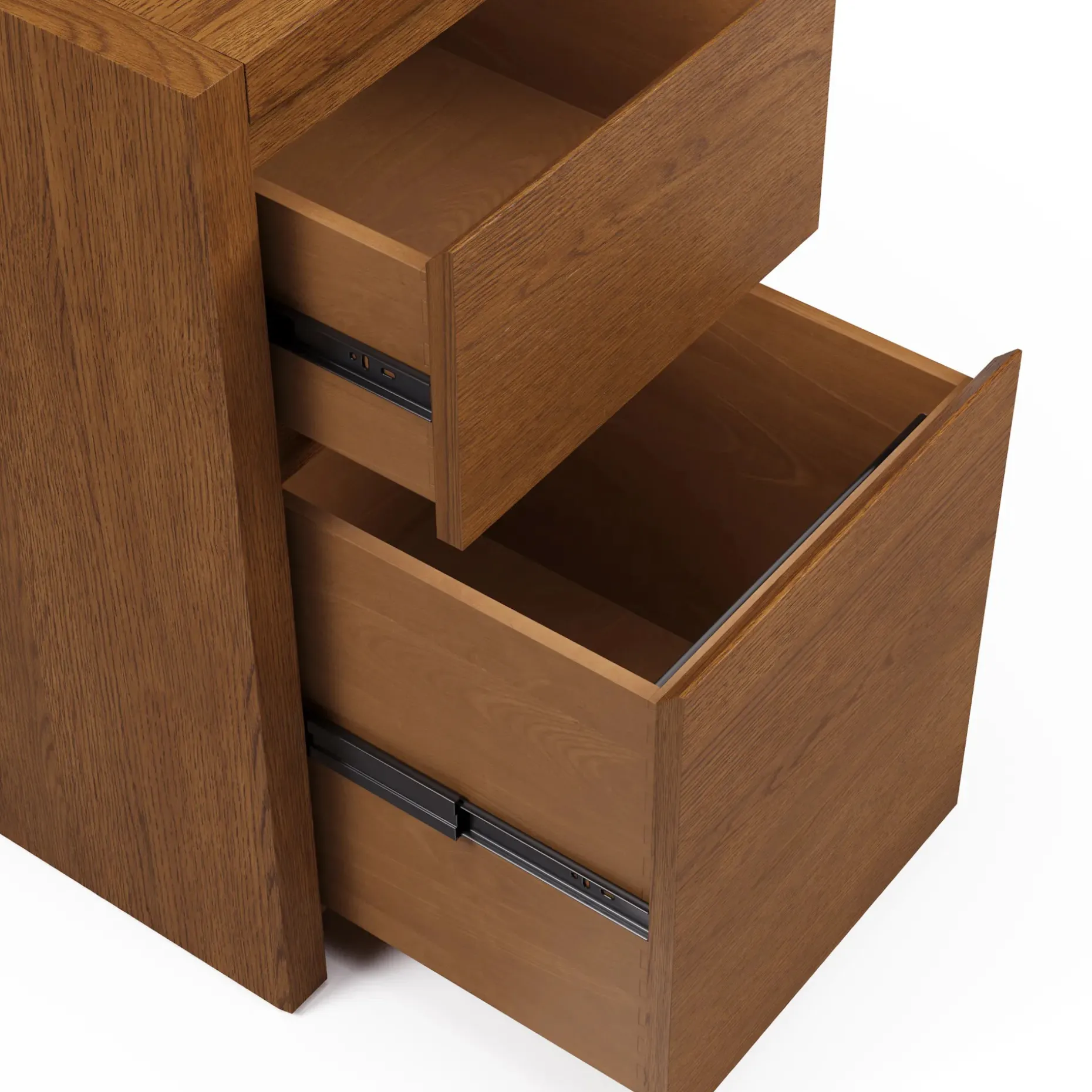 Leif 17.5" Modular File Cabinet - Smoked Oak