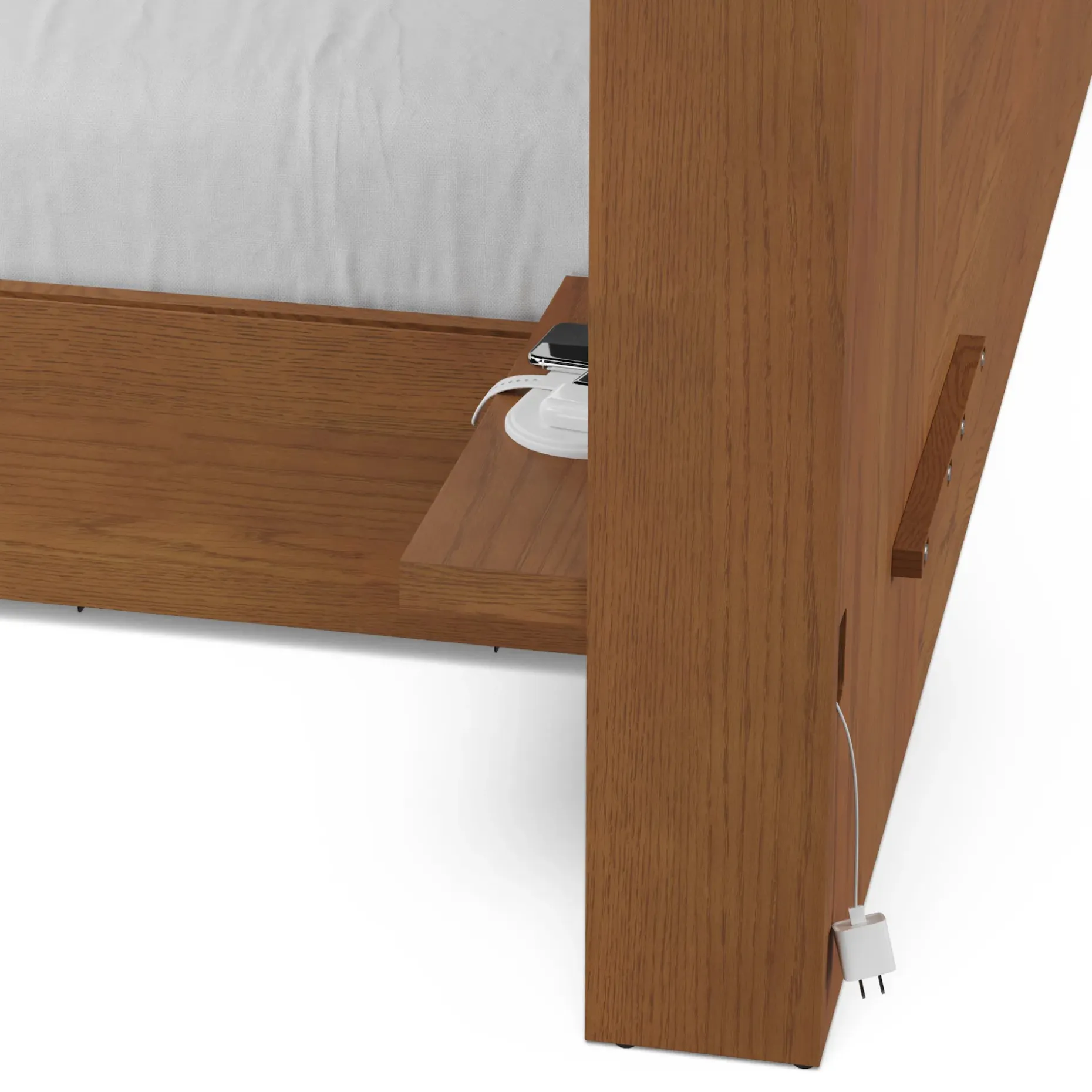 Leif Nightstand Extension Set - Smoked Oak