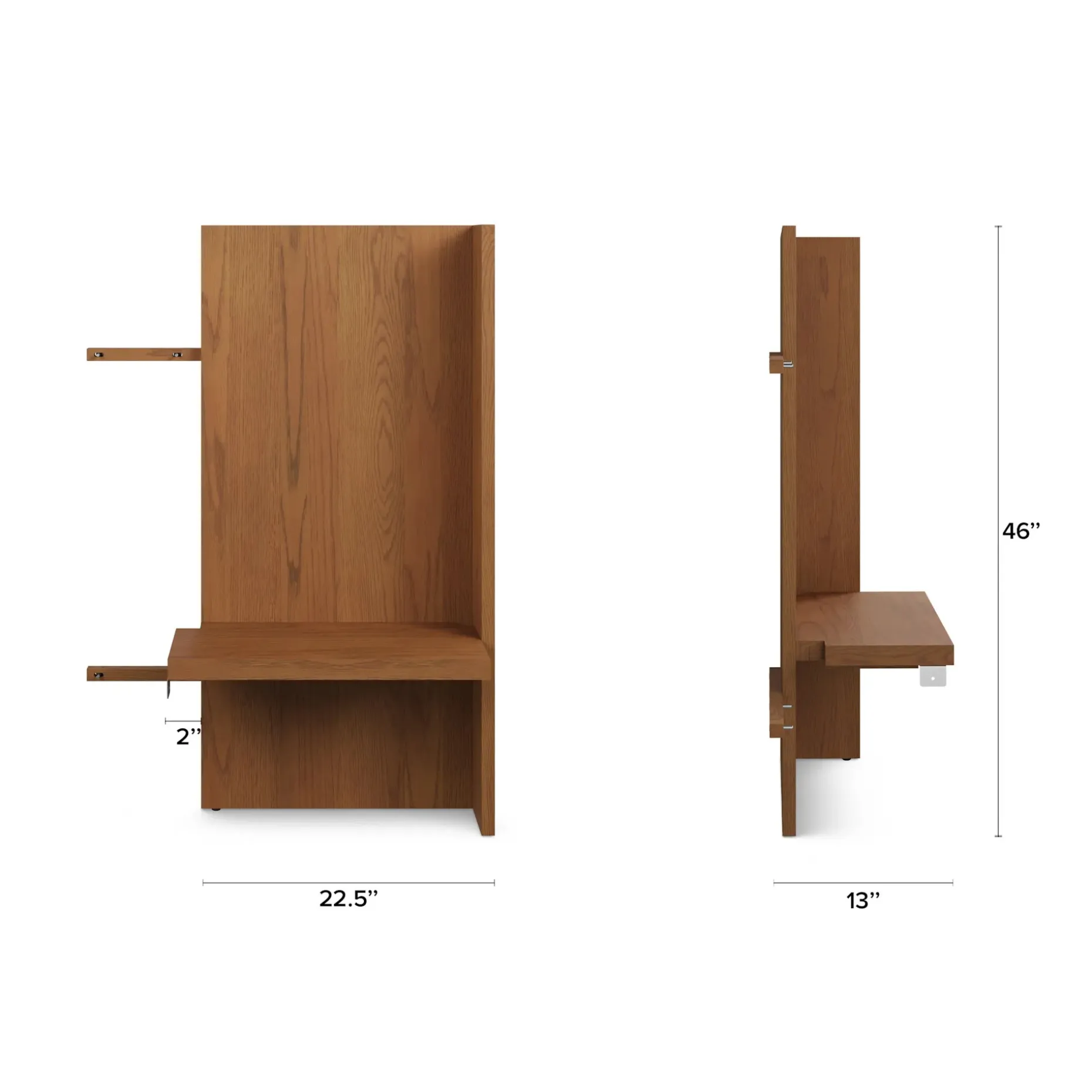 Leif Nightstand Extension Set - Smoked Oak