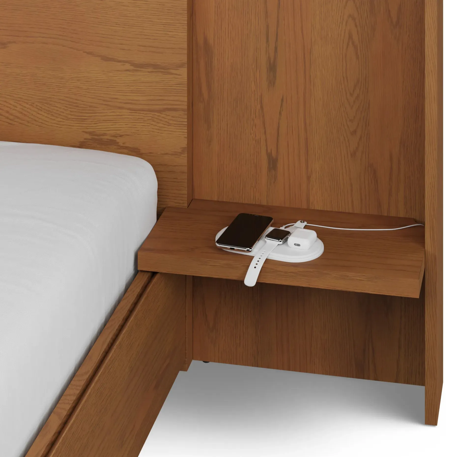 Leif Nightstand Extension Set - Smoked Oak