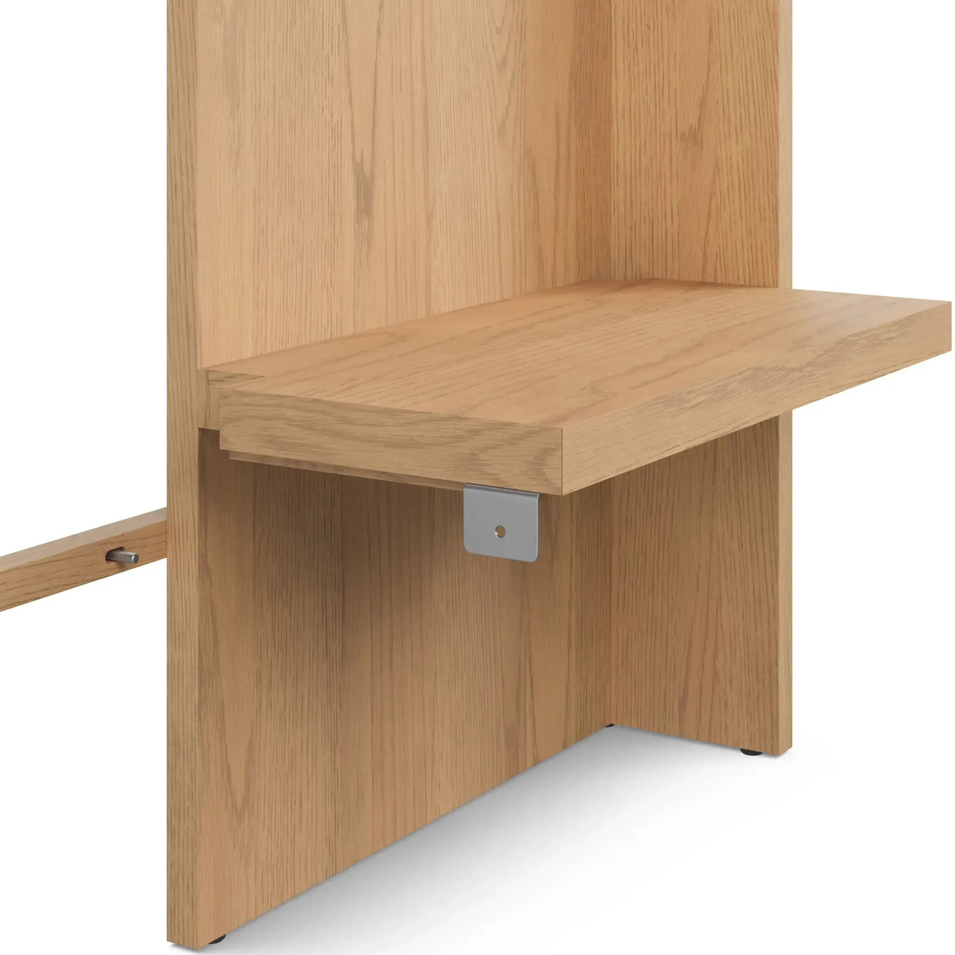 Leif Nightstand Extension Set - White Oak